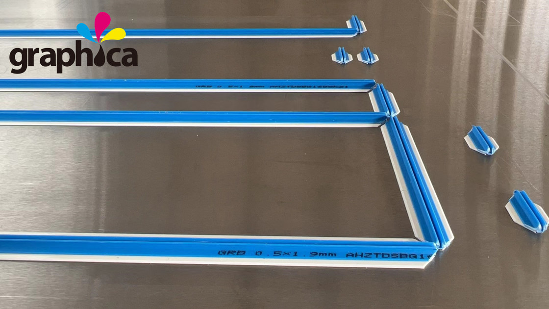 CE 인증 GRB 0.3x 1.2mm 접착형 종이 포장 및 인쇄용 접착성 크리싱 매트릭스