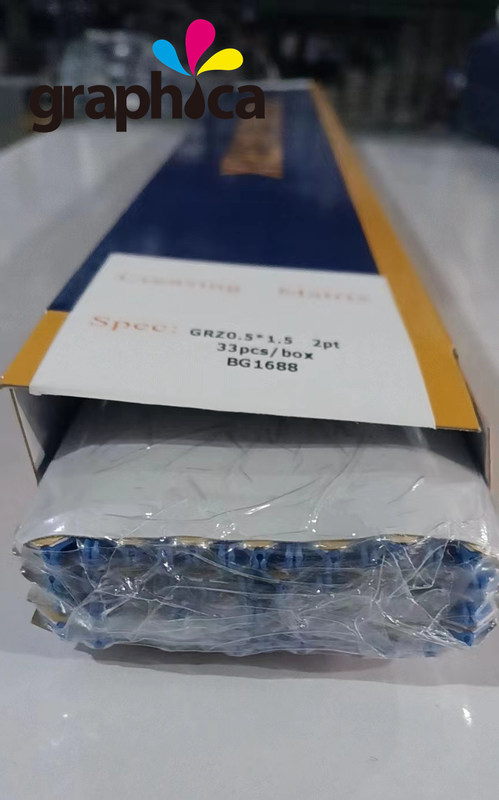 CE 인증 GRB 0.3x 1.2mm 접착형 종이 포장 및 인쇄용 접착성 크리싱 매트릭스