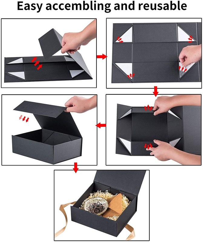 크래프트 종이 코어 크리스마스 이브 사진 프레임 디스플레이 및 저장용 애플 포장 상자